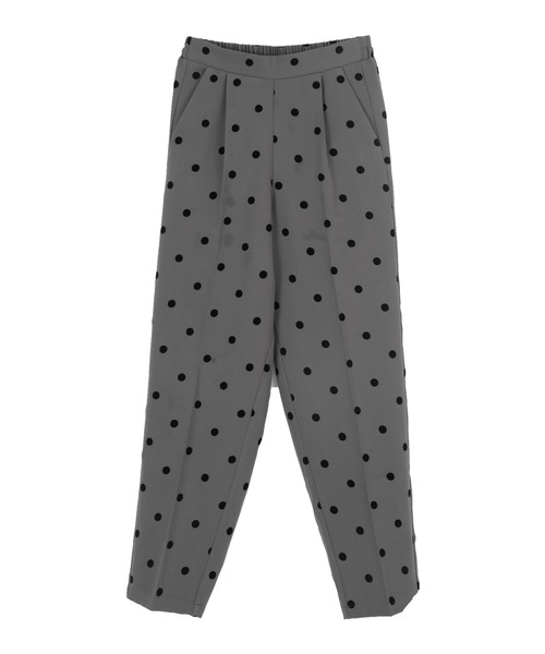 titivate(ティティベイト)の「フロッキードットテーパードパンツ(その他パンツ・レディース・チャコール/ブラック・M)」の5枚目の写真