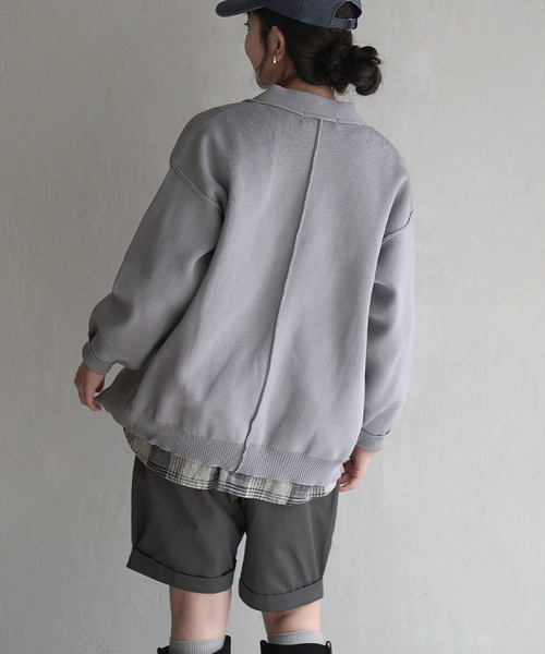 zootie（ズーティー）の「ダンボールニット Vネックカーディガン（カーディガン/ボレロ・レディース・グリーン系その他/ライトグレー/ブルー/アイボリー/ブラック・フリー）」の9枚目の写真