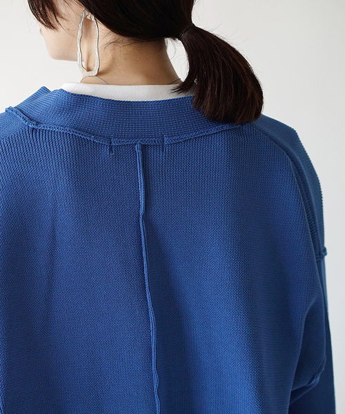 zootie（ズーティー）の「ダンボールニット Vネックカーディガン（カーディガン/ボレロ・レディース・グリーン系その他/ライトグレー/ブルー/アイボリー/ブラック・フリー）」の13枚目の写真