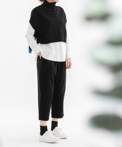 nop de nod(ノップドゥノッド)の「Pommeコーデュロイパンツ(その他パンツ・レディース・アイボリー/ブラック/ターコイズブルー/ネイビー・M)」の21枚目の写真