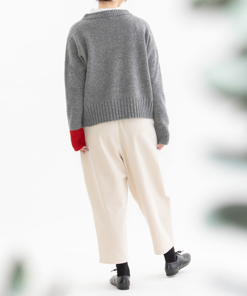 nop de nod(ノップドゥノッド)の「Pommeコーデュロイパンツ(その他パンツ・レディース・アイボリー/ブラック/ターコイズブルー/ネイビー・M)」の8枚目の写真