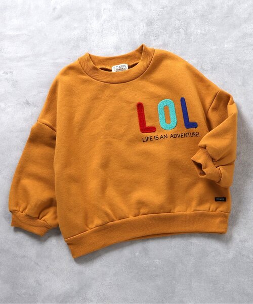 F.O.KIDS(エフオーキッズ)の「ロゴ刺繍トレーナー(スウェット・キッズ・グレー/マスタード/ネイビー/レッド・80/90/100/110/120/130/140)」の3枚目の写真