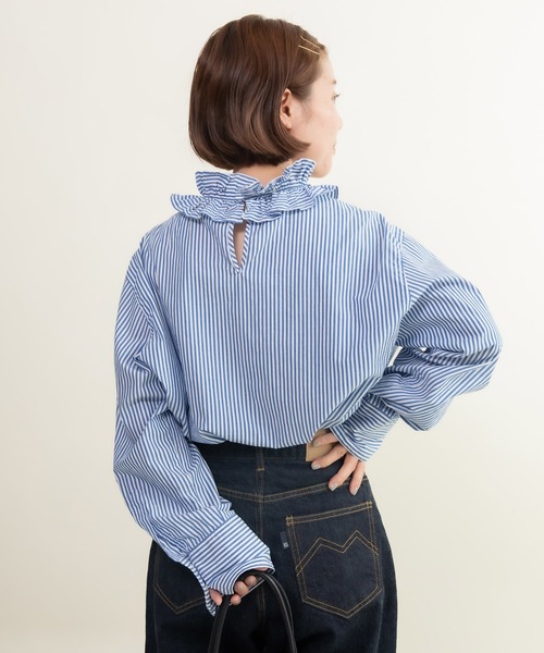 ワッシャータイプライター フリルカラーシャツ（シャツ/ブラウス）｜CHILD WOMAN（チャイルドウーマン）