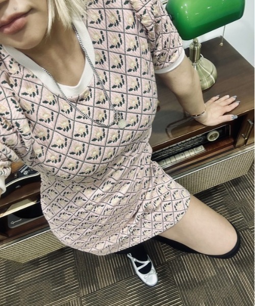 ipugo(イプゴ)の「ipugo/イプゴ レトロ柄 ミニ丈ワンピース(ワンピース・レディース・ピンク/ネイビー・FREE)」の19枚目の写真