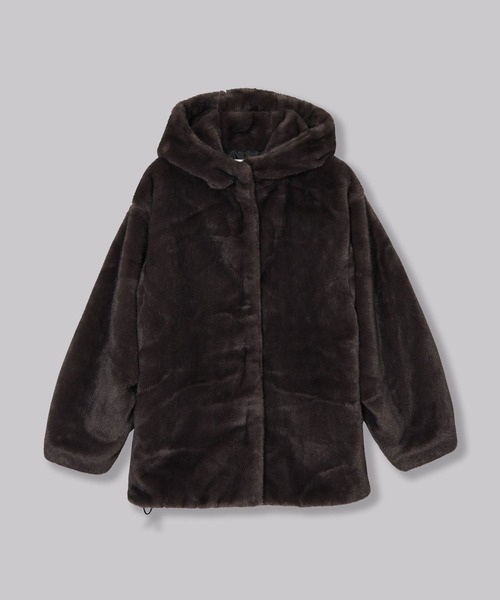MINK IMITATION FUR HOODIE JACKET / ミンクイミテーションファー