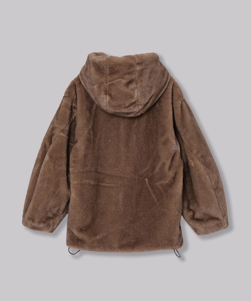 THINGS THAT MATTER（シングス ザット マター）の「MINK IMITATION FUR HOODIE JACKET / ミンクイミテーションファーフーディージャケット（その他アウター・レディース・グレー/ブラウン・FREE）」の18枚目の写真