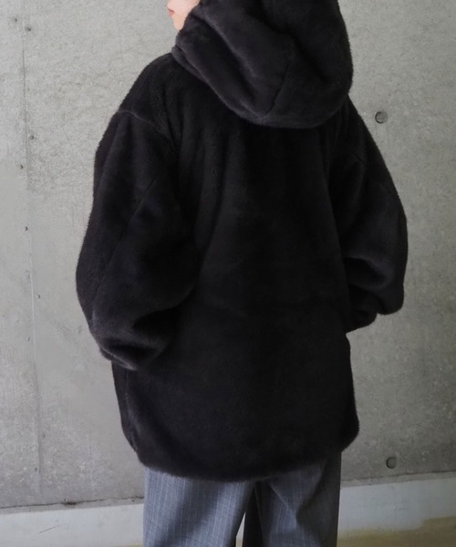 MINK IMITATION FUR HOODIE JACKET / ミンクイミテーションファー