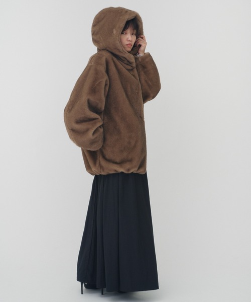 MINK IMITATION FUR HOODIE JACKET / ミンクイミテーションファー