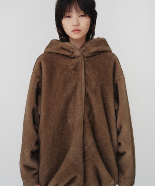 MINK IMITATION FUR HOODIE JACKET / ミンクイミテーションファー
