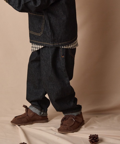 riziere(リジェール)の「ブラックデニムテーパードパンツ(デニムパンツ・キッズ・ブラック・150/140/130/120/110/100/90)」の8枚目の写真