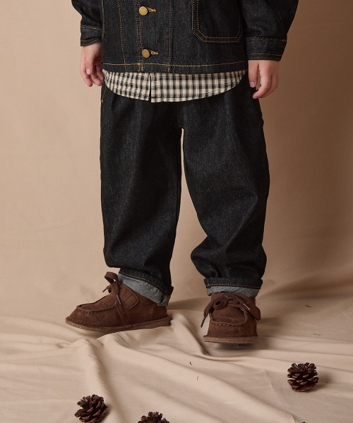 riziere(リジェール)の「ブラックデニムテーパードパンツ(デニムパンツ・キッズ・ブラック・150/140/130/120/110/100/90)」の15枚目の写真