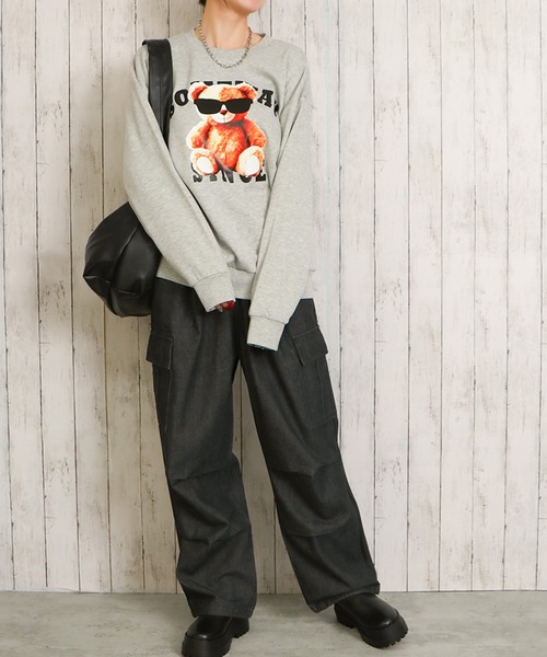 GORGE（ゴージ）の「ラインデニムカーゴパンツ（カーゴパンツ・レディース・ベージュ/ケミカルウォッシュ/ブラック・F）」の4枚目の写真