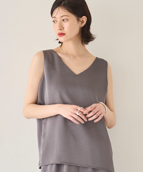 meilmada（メイルマダ）の「2wayヴィンテージサテンタンクトップ（タンクトップ・レディース・ブラック/アイボリー/チャコールグレー/ベージュ・FREE）」の20枚目の写真