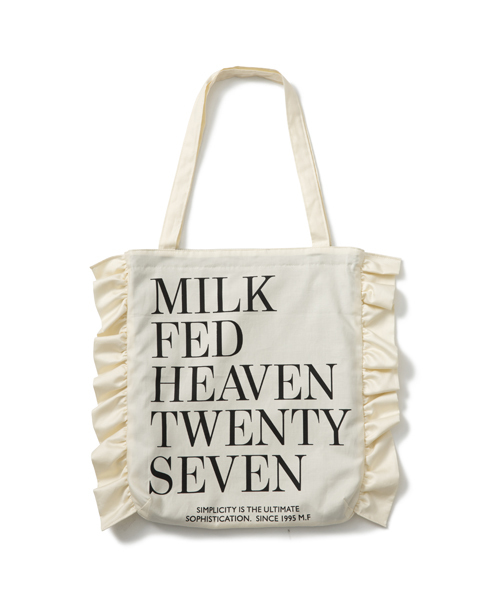 MILKFED.（ミルクフェド）の「RUFFLE TOTE BAG（トート/バック/フリル）（トートバッグ・レディース・ホワイト/ブラック/ピンク・ONE SIZE）」の2枚目の写真