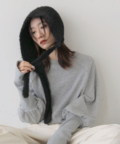CLEIO(クレイオ)の「【CLEIO】ニットキャップ/ニットフード/バラクラバ KNIT BALACLAVA/737-12665(ニットキャップ/ビーニー・レディース・ベージュ/ホワイト/チャコールグレー/ブラック/ダークグレー/テラコッタ・FREE)」の21枚目の写真
