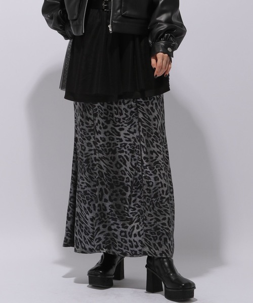 HARE（ハレ）の「レオパードマーメイドスカート(HARE)（スカート・レディース・ブラウン/グレー・FREE）」の12枚目の写真