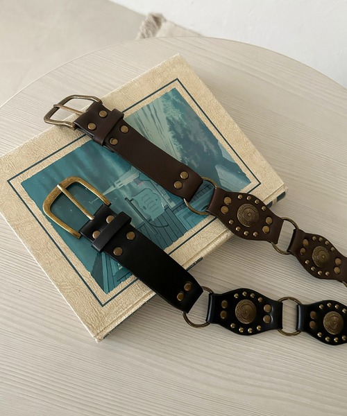 apres jour mignon（アプレジュールミニョン）の「【apresjour mignon×ARIAZ】ウエスタンベルト（ベルト・レディース・ブラック/ダークブラウン・ONESIZE）」の4枚目の写真