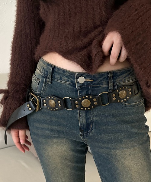 apres jour mignon（アプレジュールミニョン）の「【apresjour mignon×ARIAZ】ウエスタンベルト（ベルト・レディース・ブラック/ダークブラウン・ONESIZE）」の8枚目の写真