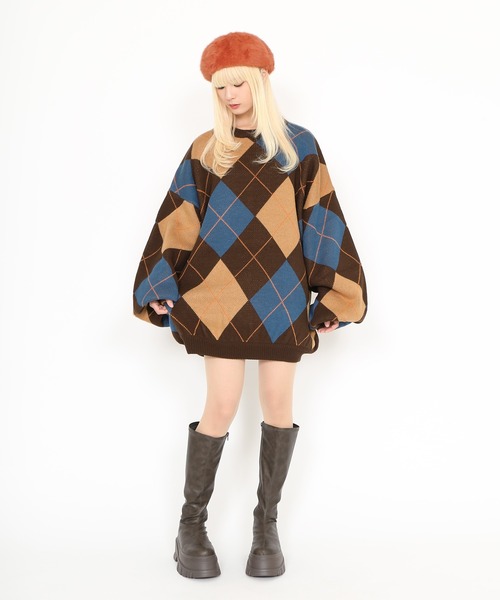 PUNYUS（プニュズ）の「アンゴラベレー帽（ハンチング/ベレー帽・レディース・ホワイト/オレンジ/ブラック・FREE）」の4枚目の写真