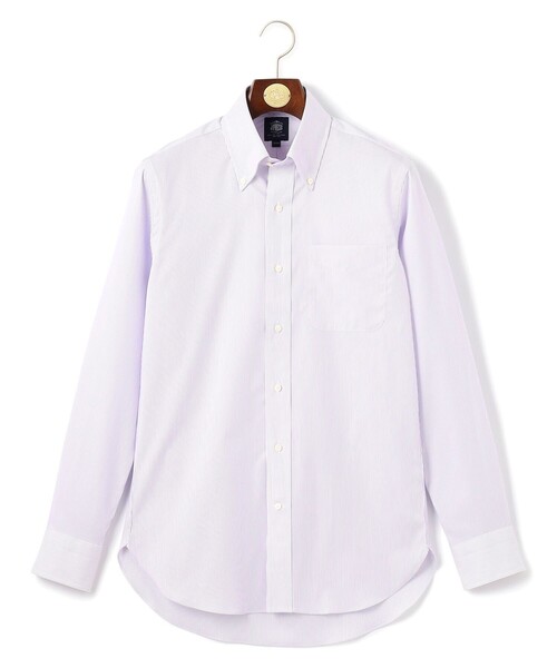 J.PRESS（ジェイプレス）の「【PREMIUM PLEATS / 形態安定】マイクロストライプ ドレスシャツ / B.D.（シャツ/ブラウス・メンズ・ライラック系1/ネイビー系1・首回り41cm-裄丈85cm/首回り40cm-裄丈85cm/首回り39cm-裄丈84cm/首回り38cm-裄丈84cm/首回り37cm-裄丈82cm/首回り43cm-裄丈86cm/首回り42cm-裄丈86cm）」の3枚目の写真