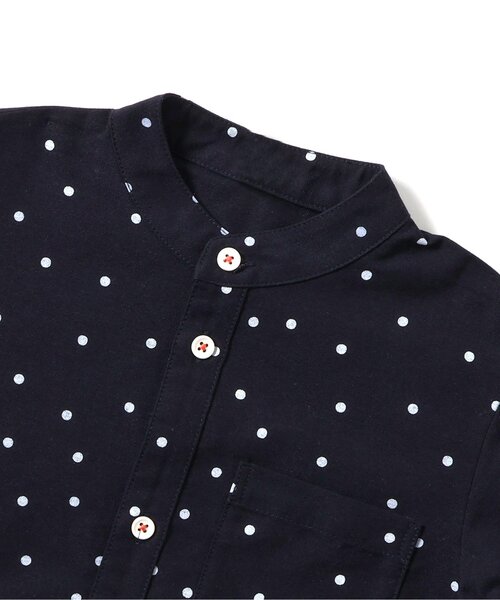 BREEZE（ブリーズ）の「【フォーマル対応】スタンドカラーシャツ（シャツ/ブラウス・キッズ・ネイビー/ライトグレー・130/120/110/100/90）」の6枚目の写真