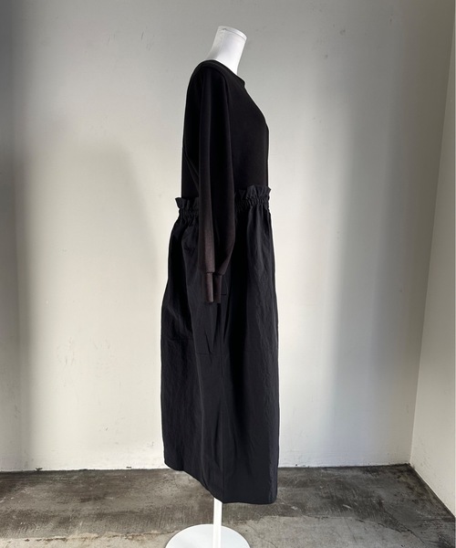 vent blanc(ヴァンブラン)の「SF:デニシェ denicher ミラノリブ コンビ ワンピース(ワンピース・レディース・チャコールグレー/アイボリー/ブラック・FREE)」の20枚目の写真