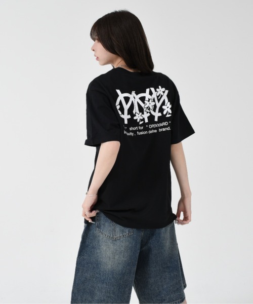 OY(オーワイ)の「『OY/オーワイ』 TRIPLE FLOWER LOGO TEE/トリプルフラワーロゴ半袖Tシャツ(Tシャツ/カットソー・レディース・ホワイト/ブラック・XL/M)」の22枚目の写真