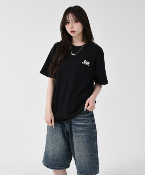 OY(オーワイ)の「『OY/オーワイ』 TRIPLE FLOWER LOGO TEE/トリプルフラワーロゴ半袖Tシャツ(Tシャツ/カットソー・レディース・ホワイト/ブラック・XL/M)」の21枚目の写真