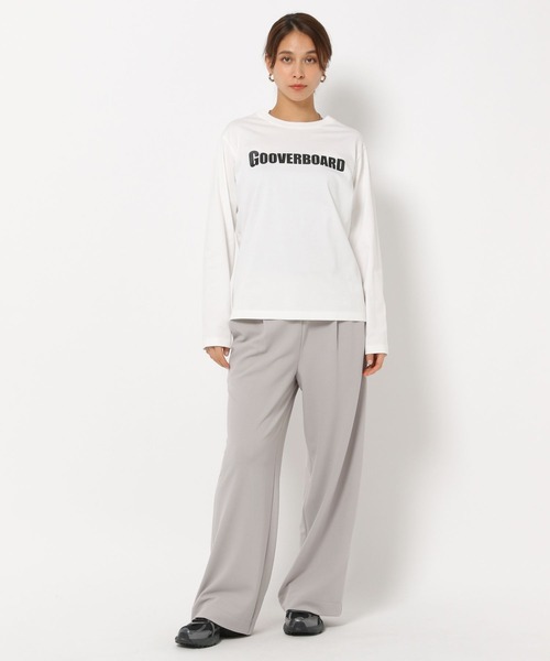 HEREIAM(ヘレイアム)の「【HEREIAM】OVERBOARDロングスリーブT(Tシャツ/カットソー・レディース・ブラック/ホワイト・FREE)」の3枚目の写真