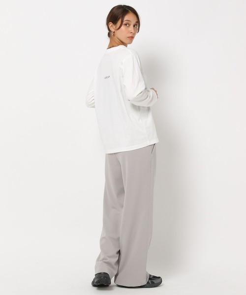 HEREIAM(ヘレイアム)の「【HEREIAM】OVERBOARDロングスリーブT(Tシャツ/カットソー・レディース・ブラック/ホワイト・FREE)」の4枚目の写真