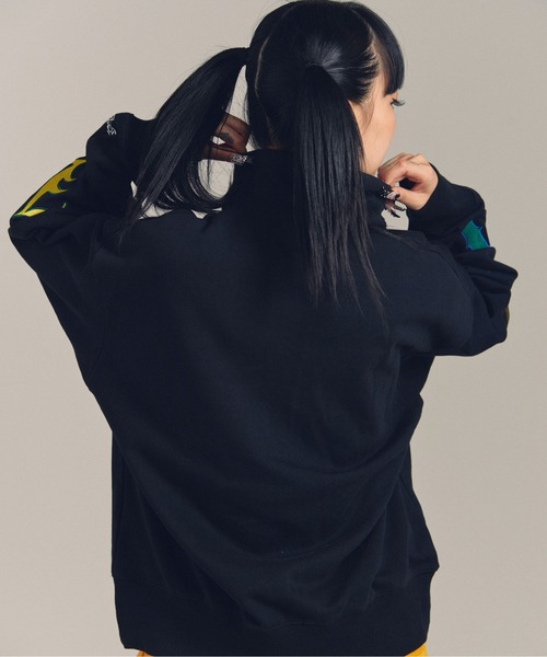 GALLIS ADDICTION（ガリスアディクション）の「GA 裏毛-COLORFULL刺繍HALF-ZIP（パーカー・メンズ・ホワイト/ブラック・M/L）」の18枚目の写真