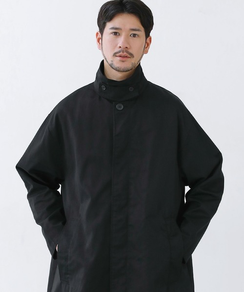 SPU(スプ)の「撥水加工コットン2wayステンカラーコート(ステンカラーコート・メンズ・ベージュ/ブラック/オリーブ・M/S/L/XL)」の6枚目の写真