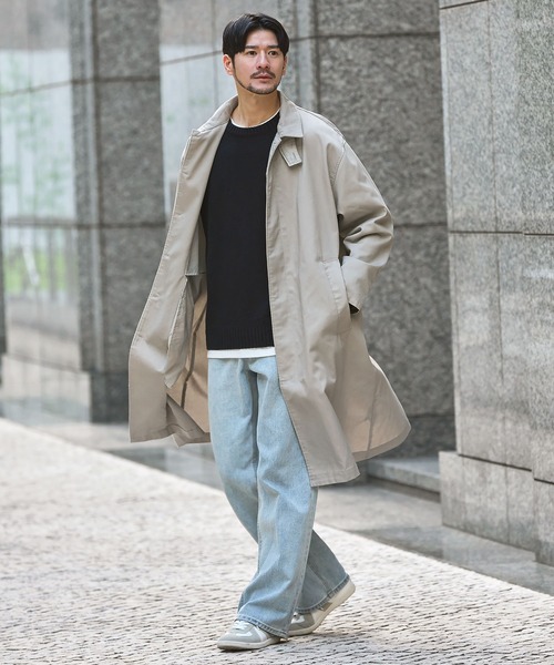 SPU(スプ)の「撥水加工コットン2wayステンカラーコート(ステンカラーコート・メンズ・ベージュ/ブラック/オリーブ・M/S/L/XL)」の17枚目の写真