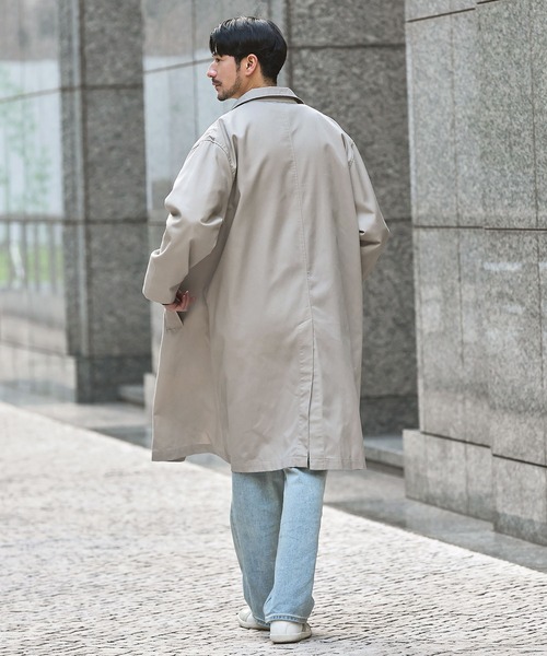 SPU(スプ)の「撥水加工コットン2wayステンカラーコート(ステンカラーコート・メンズ・ベージュ/ブラック/オリーブ・M/S/L/XL)」の18枚目の写真