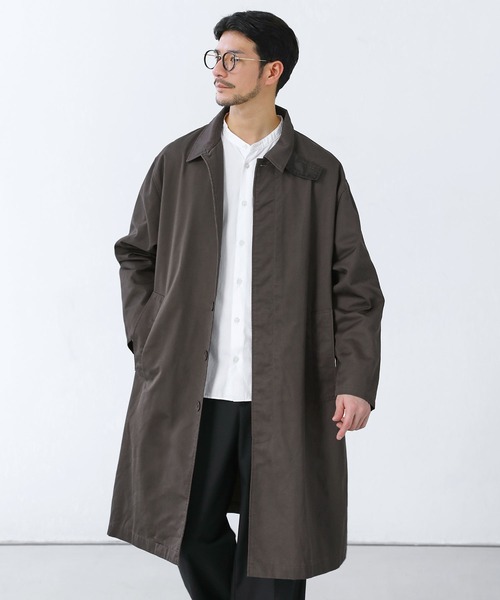 SPU(スプ)の「撥水加工コットン2wayステンカラーコート(ステンカラーコート・メンズ・ベージュ/ブラック/オリーブ・M/S/L/XL)」の19枚目の写真