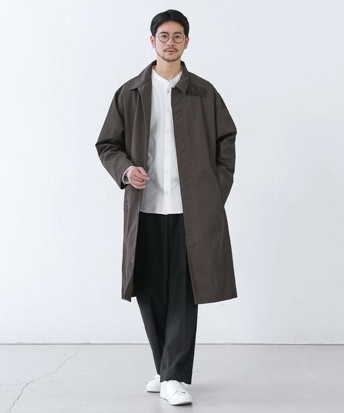 SPU(スプ)の「撥水加工コットン2wayステンカラーコート(ステンカラーコート・メンズ・ベージュ/ブラック/オリーブ・M/S/L/XL)」の21枚目の写真