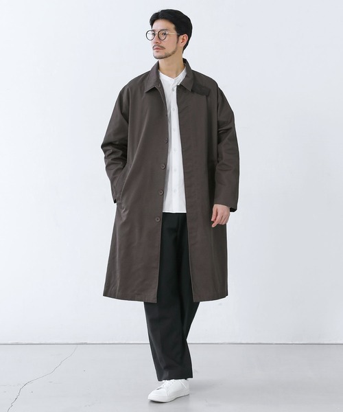 SPU(スプ)の「撥水加工コットン2wayステンカラーコート(ステンカラーコート・メンズ・ベージュ/ブラック/オリーブ・M/S/L/XL)」の22枚目の写真