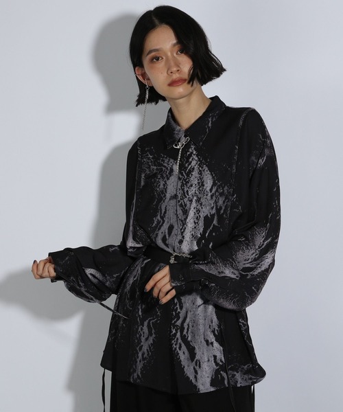 HARE（ハレ）の「【Goshow×HARE】パイピングシャツ(HARE)（シャツ/ブラウス・メンズ・ブラック系その他2/ブラック系その他・FREE）」の14枚目の写真