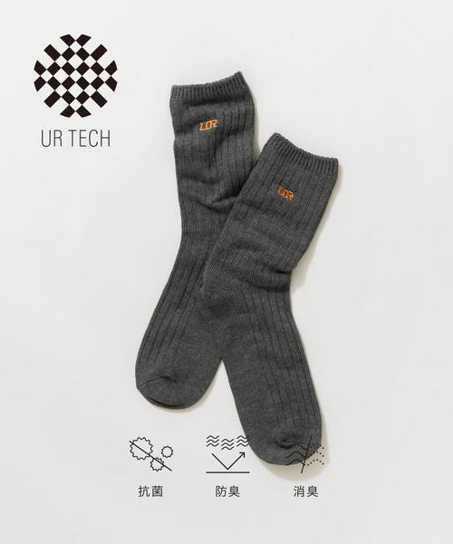 URBAN RESEARCH(アーバンリサーチ)の「『UR TECH』ロングリブ刺繍ソックス(ソックス/靴下・メンズ・チャコールグレー/ブラック/グレー系その他・25-28)」の3枚目の写真