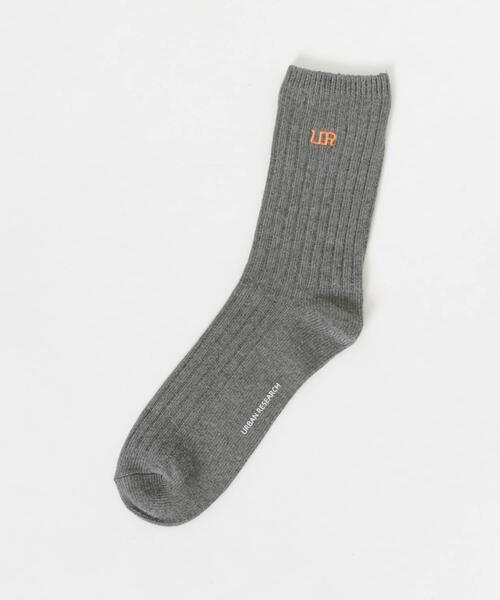 URBAN RESEARCH(アーバンリサーチ)の「『UR TECH』ロングリブ刺繍ソックス(ソックス/靴下・メンズ・チャコールグレー/ブラック/グレー系その他・25-28)」の4枚目の写真