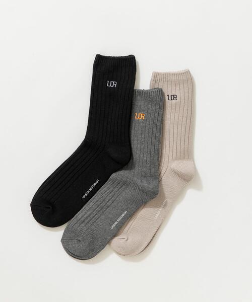 URBAN RESEARCH(アーバンリサーチ)の「『UR TECH』ロングリブ刺繍ソックス(ソックス/靴下・メンズ・チャコールグレー/ブラック/グレー系その他・25-28)」の6枚目の写真