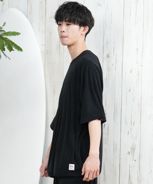 ムラサキスポーツ（ムラサキスポーツ）の「【ムラサキスポーツ限定】DEAR LAUREL/ディアローレル パイル半袖Tシャツ 水陸両用/ユーティリティー セットアップ対応 D25S2101（Tシャツ/カットソー・メンズ・ベージュ/ピンク/ブラック/サックスブルー・M/L）」の6枚目の写真