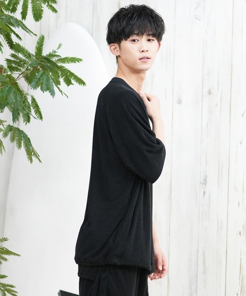 ムラサキスポーツ（ムラサキスポーツ）の「【ムラサキスポーツ限定】DEAR LAUREL/ディアローレル パイル半袖Tシャツ 水陸両用/ユーティリティー セットアップ対応 D25S2101（Tシャツ/カットソー・メンズ・ベージュ/ピンク/ブラック/サックスブルー・M/L）」の8枚目の写真