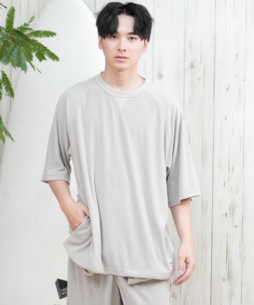 ムラサキスポーツ（ムラサキスポーツ）の「【ムラサキスポーツ限定】DEAR LAUREL/ディアローレル パイル半袖Tシャツ 水陸両用/ユーティリティー セットアップ対応 D25S2101（Tシャツ/カットソー・メンズ・ベージュ/ピンク/ブラック/サックスブルー・M/L）」の12枚目の写真