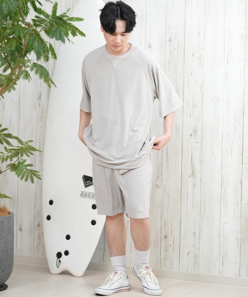 ムラサキスポーツ（ムラサキスポーツ）の「【ムラサキスポーツ限定】DEAR LAUREL/ディアローレル パイル半袖Tシャツ 水陸両用/ユーティリティー セットアップ対応 D25S2101（Tシャツ/カットソー・メンズ・ベージュ/ピンク/ブラック/サックスブルー・M/L）」の16枚目の写真