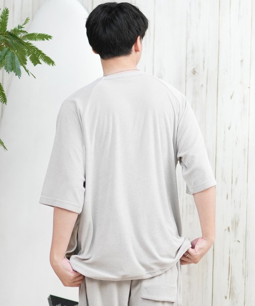 ムラサキスポーツ（ムラサキスポーツ）の「【ムラサキスポーツ限定】DEAR LAUREL/ディアローレル パイル半袖Tシャツ 水陸両用/ユーティリティー セットアップ対応 D25S2101（Tシャツ/カットソー・メンズ・ベージュ/ピンク/ブラック/サックスブルー・M/L）」の14枚目の写真