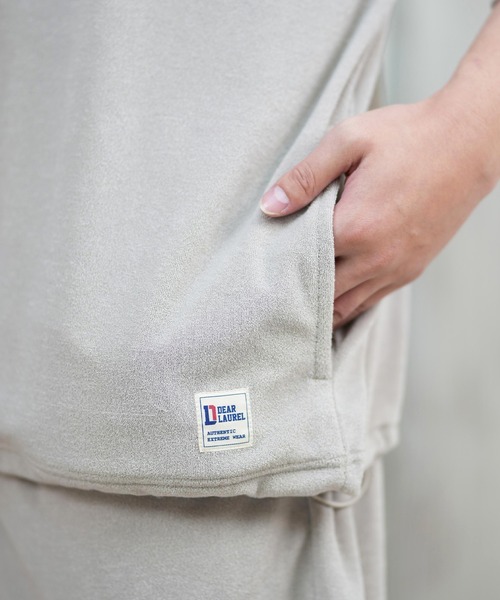 ムラサキスポーツ（ムラサキスポーツ）の「【ムラサキスポーツ限定】DEAR LAUREL/ディアローレル パイル半袖Tシャツ 水陸両用/ユーティリティー セットアップ対応 D25S2101（Tシャツ/カットソー・メンズ・ベージュ/ピンク/ブラック/サックスブルー・M/L）」の20枚目の写真