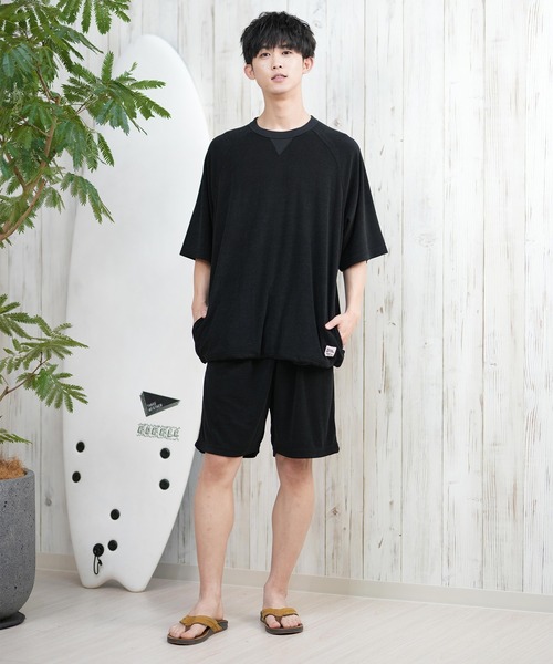 ムラサキスポーツ（ムラサキスポーツ）の「【ムラサキスポーツ限定】DEAR LAUREL/ディアローレル パイル半袖Tシャツ 水陸両用/ユーティリティー セットアップ対応 D25S2101（Tシャツ/カットソー・メンズ・ベージュ/ピンク/ブラック/サックスブルー・M/L）」の9枚目の写真