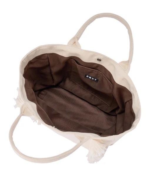 ROXY（ロキシー）の「CHARMING TOTE /ロキシーフリンジトートバック（トートバッグ・レディース・ホワイト/ブラウン・FREE）」の4枚目の写真