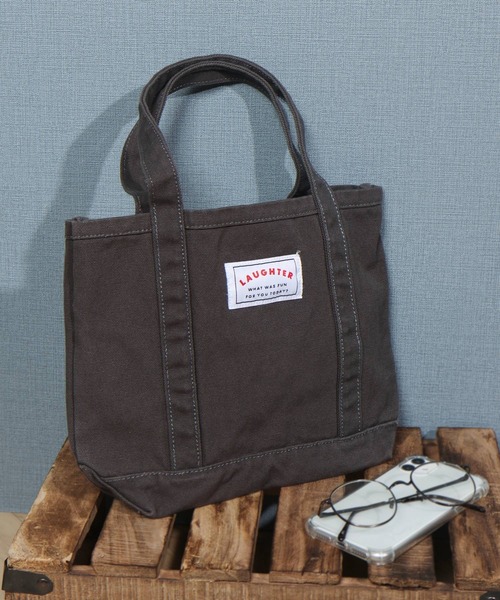 studio CLIP(スタディオクリップ)の「洗いキャンバストートバッグ M(トートバッグ・レディース・ブルー/チャコール/ベージュ/レッド・FREE)」の2枚目の写真